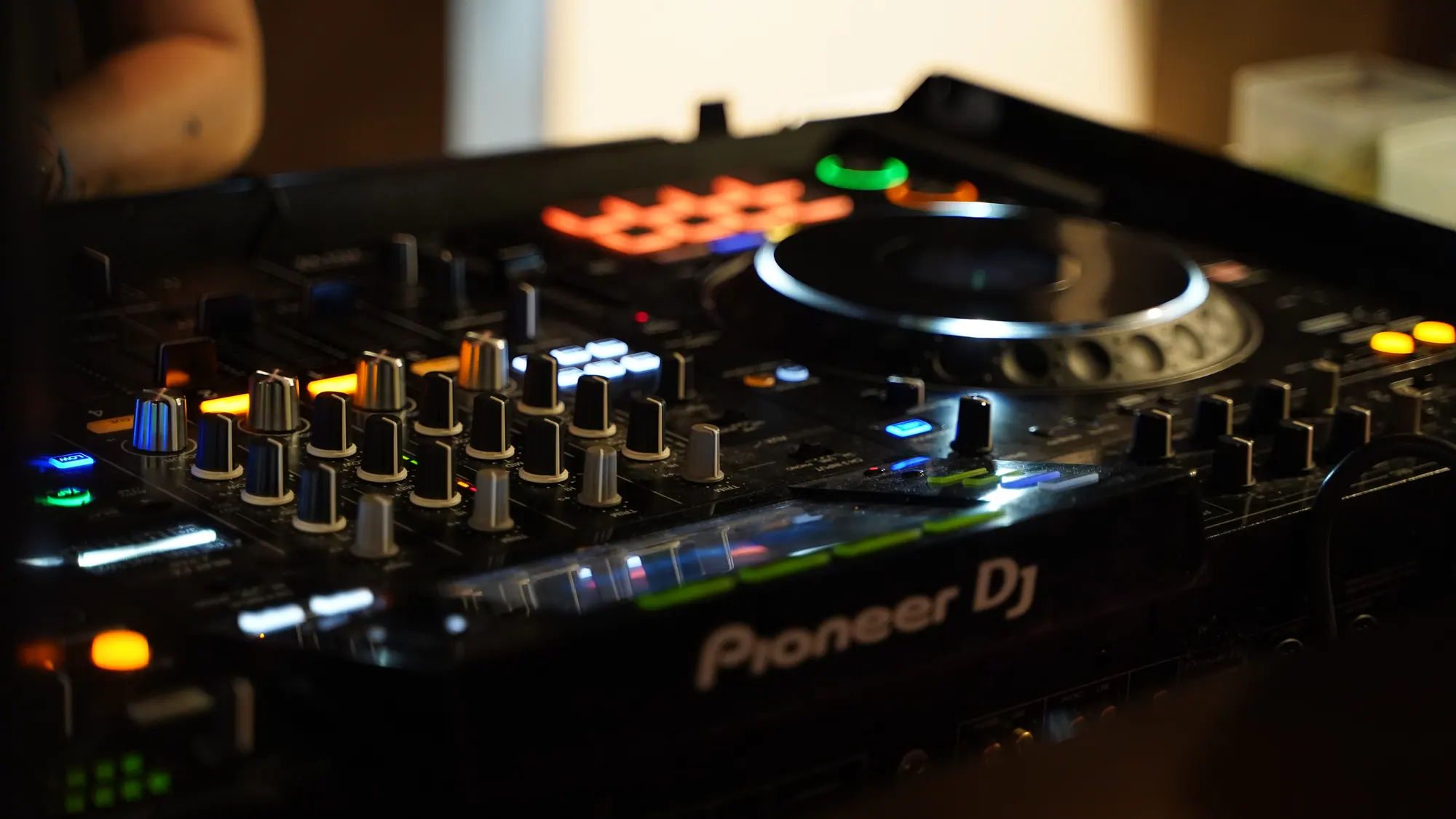 DJ decks for late-night programming